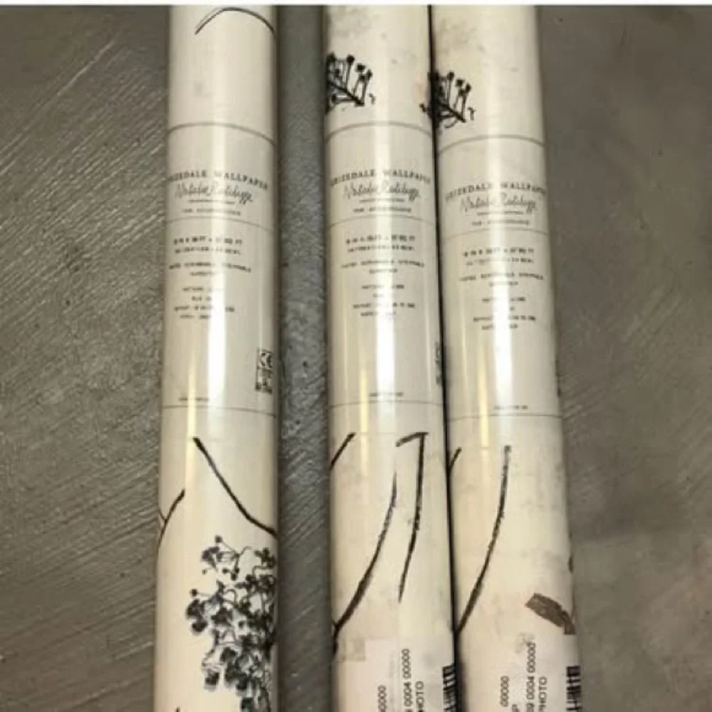 3 Rolls Anthropologie Wallpaper New - Grizedale Artist - Romantic Floral Design